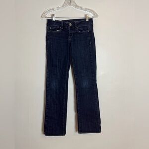 Vintage American Eagle 00 Low Cut Dark Blue Boot Cut Jeans